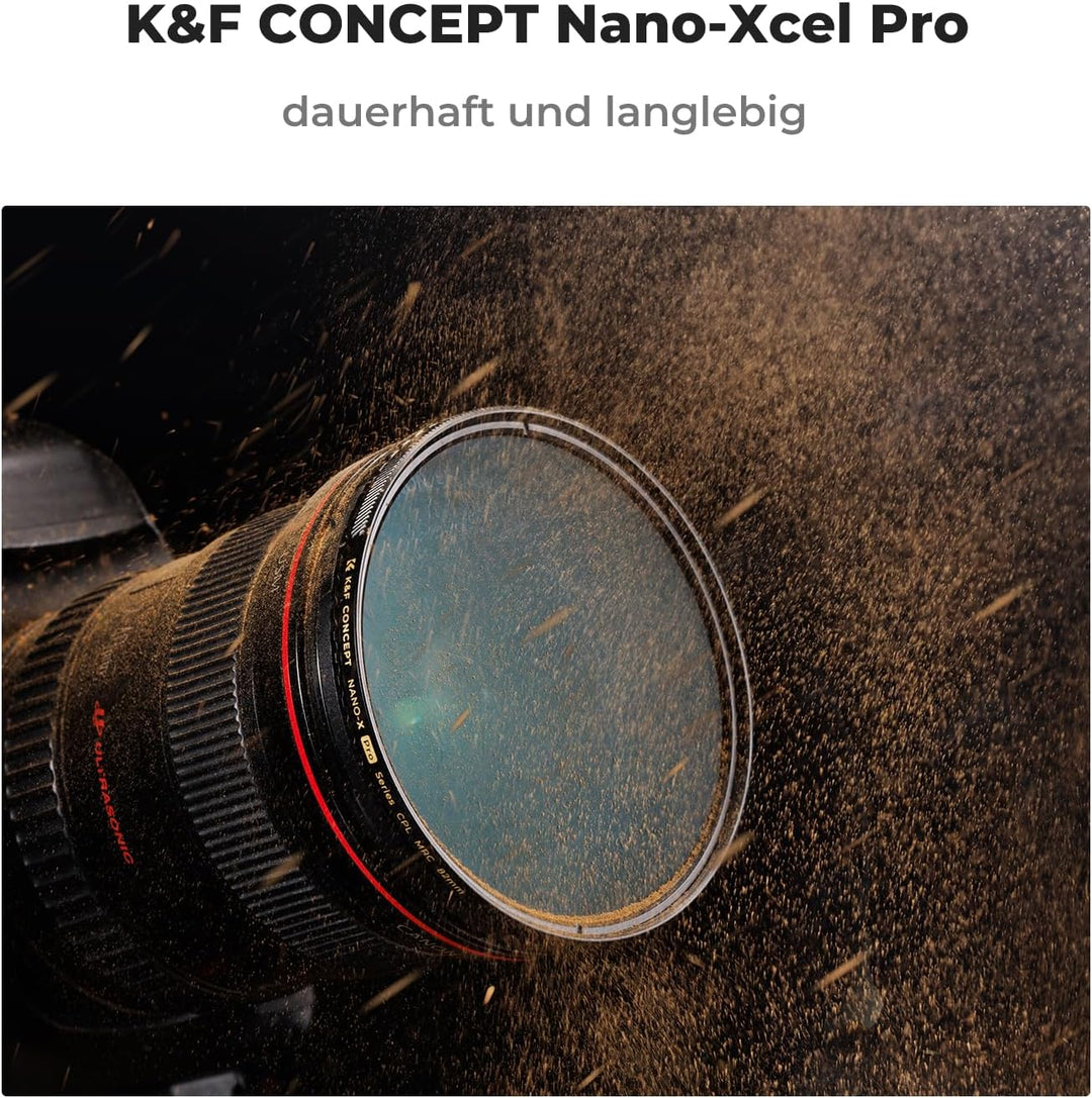 K&F Concept Nano-X PRO Serie Polfilter 58mm, Flaggschiff-CPL Filter,Slim Zirkularer Polfilter Polari
