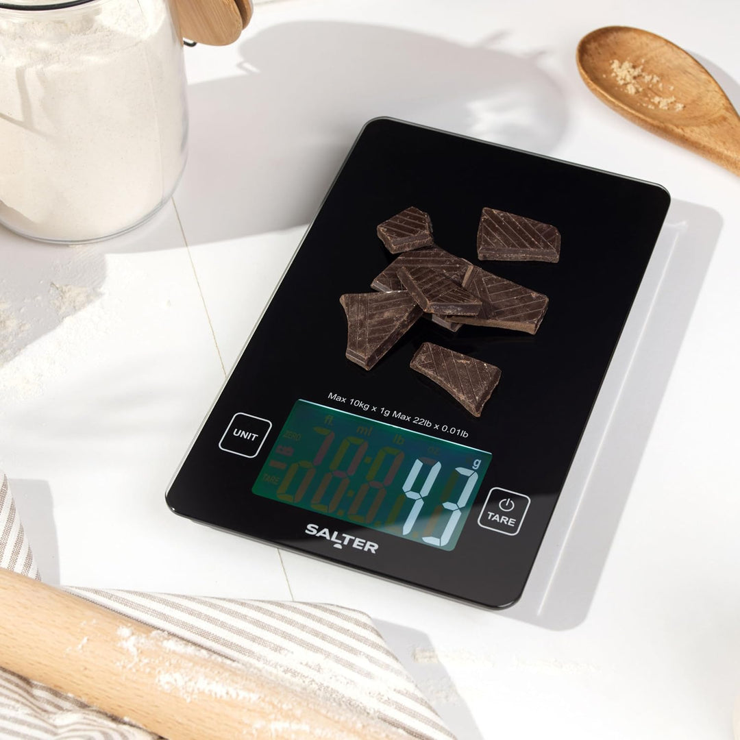 Salter Küchenwaage mit hoher Kapazität – 10 kg Kapazität, grosse Digitalanzeige, Funktion Zero, miss