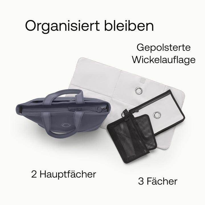 Bugaboo Wickeltasche, Windeltasche mit leicht zugänglichen Fächern, isoliertem Flaschenhalter, Wicke