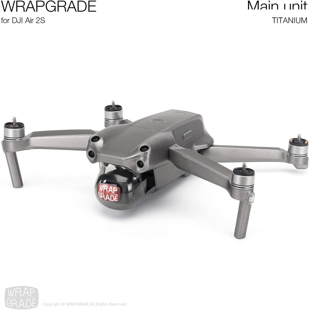 Wrapgrade Main Unit Skin kompatibel mit DJI Air 2S (Titanium)