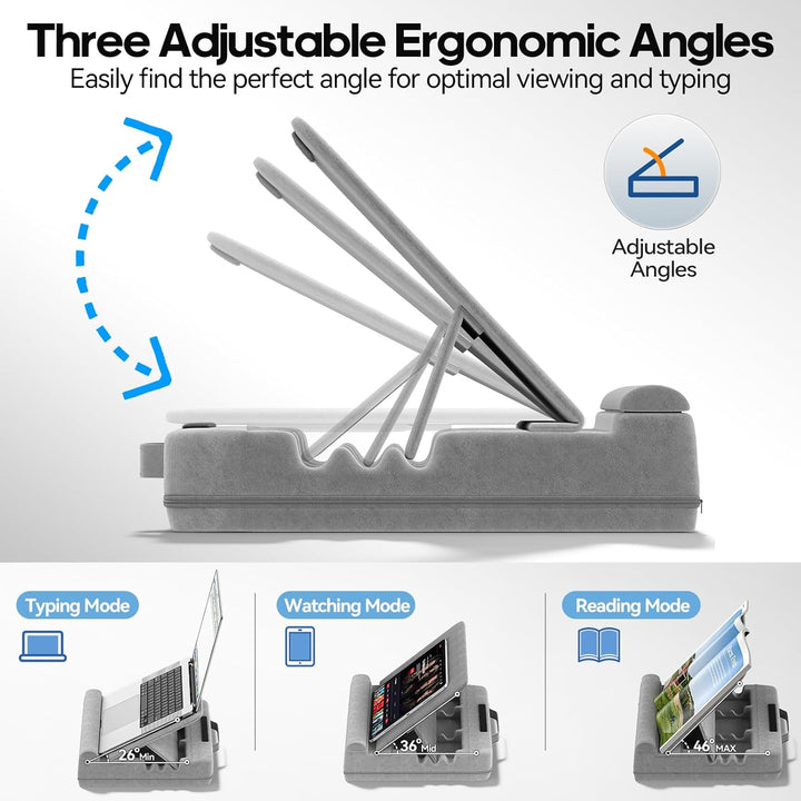Laptop Kissen für Knietablett, Tablett Kissen Ständer, Laptoptisch Schoss fürs Bett/Sofa, Verstellba