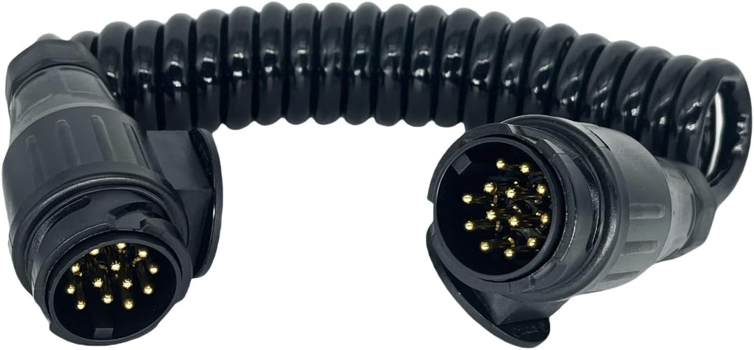 Sepzlly Spiralkabel Verlängerungskabel, 13-polig auf 13 Polig Adapter Stecker Männlich Stecker Verbi