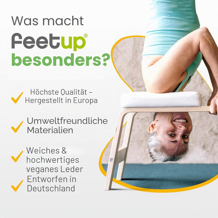 FeetUp Trainer The Original - Yoga kopfstandhocker, Yoga Inversion Bank, Simply and Safely Reverse.