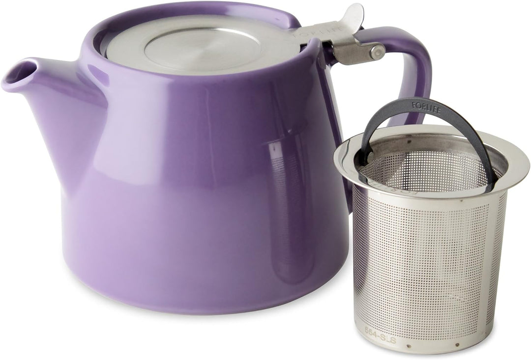 FORLIFE Teekanne mit SLS-Deckel und Teesieb, 510 ml, Violett Purple, Purple