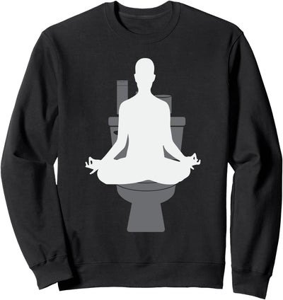 Lustiger Yoga-Toiletten-Badezimmer-Meditations-Frieden Sweatshirt