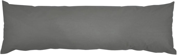 Seitenschläferkissen Bezug 40x140 cm Kissenbezug Anthrazit | Körperkissen Hülle mit Reissverschluss