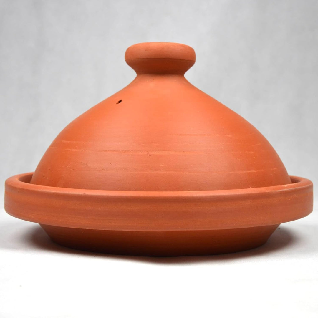 L'ORIENT Marokkanische Tajine, Original Tontopf aus Marokko, Kochtopf Ø 35cm, Schmortopf Unglasiert,