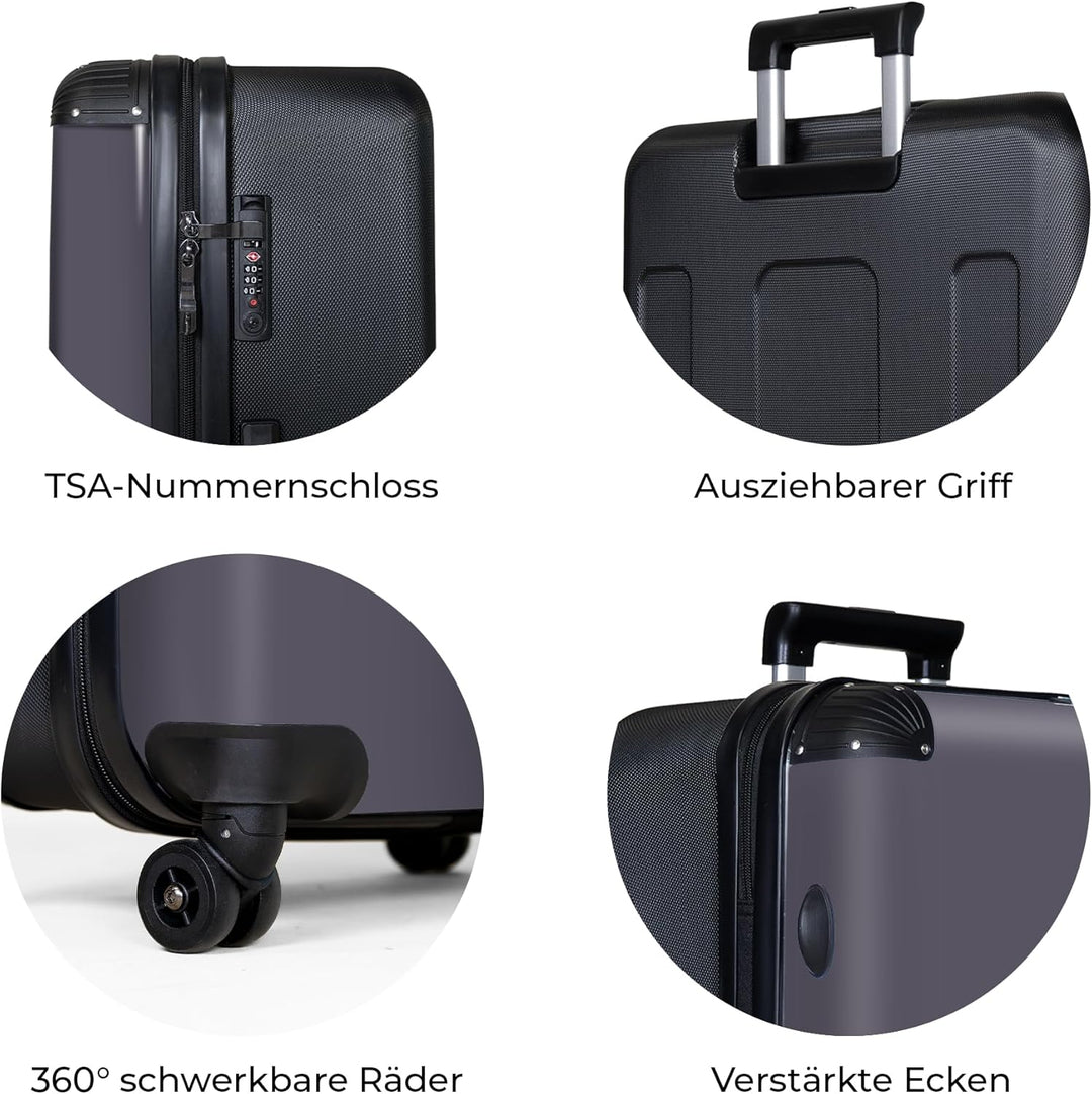 Koffer XL Gross 77x51.5x28 cm Reisekoffer mit Rollen Leicht Trolley grosser Hartschalenkoffer Rollko