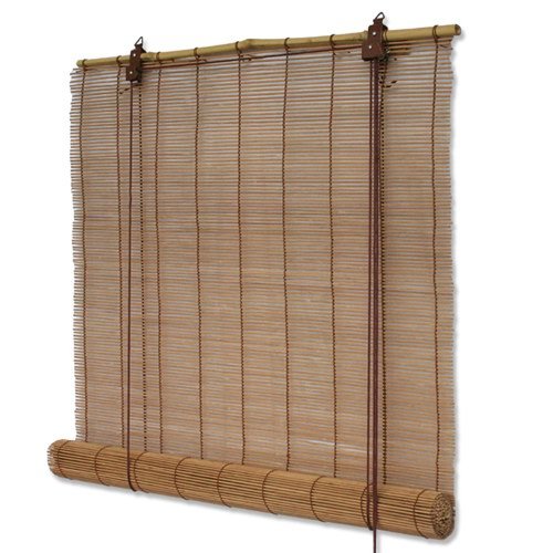 INTERDECO Bambusrollo, Braun mit Seitenzug, Mariko, 100 x 220 cm, 100 x 220 cm