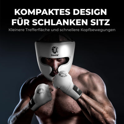FIGHTR® Kopfschutz mit bestem Sitz für maximalen Schutz | Boxhelm für Sparring | Verstellbare Grösse