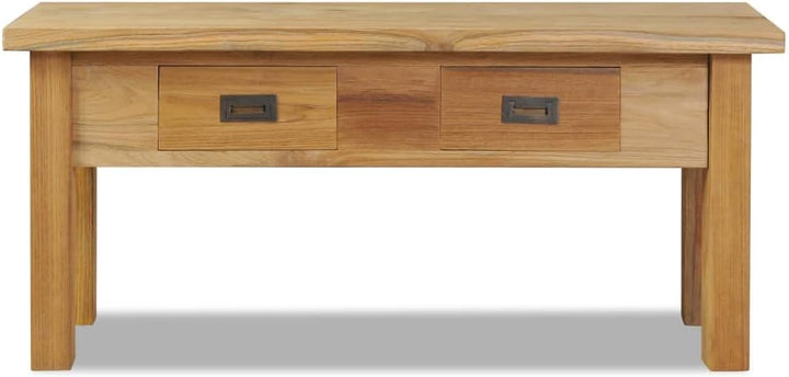 vidaXL Teak Massiv Flurbank 90x30x40 cm Sitzbank Holzbank TV Schrank Lowboard
