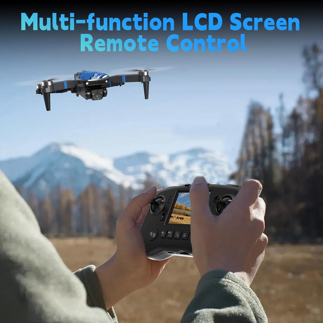 TT19LCD Drohne mit 4k Kamera für Erwachsene, FPV Drohne mit 2.8in LCD Bildschirm Berufstätige, Brush