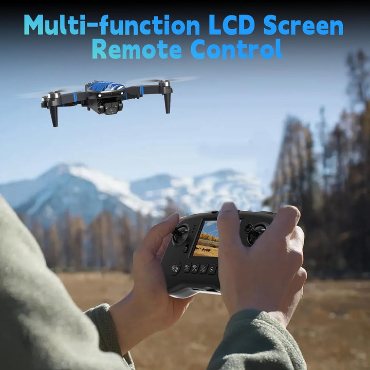 TT19LCD Drohne mit 4k Kamera für Erwachsene, FPV Drohne mit 2.8in LCD Bildschirm Berufstätige, Brush