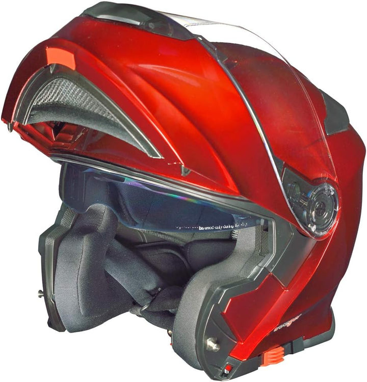 RS-983 Bluetooth Klapphelm Motorradhelm Conzept Motorrad Modular Helm rueger Rot XL (61-62), Rot XL