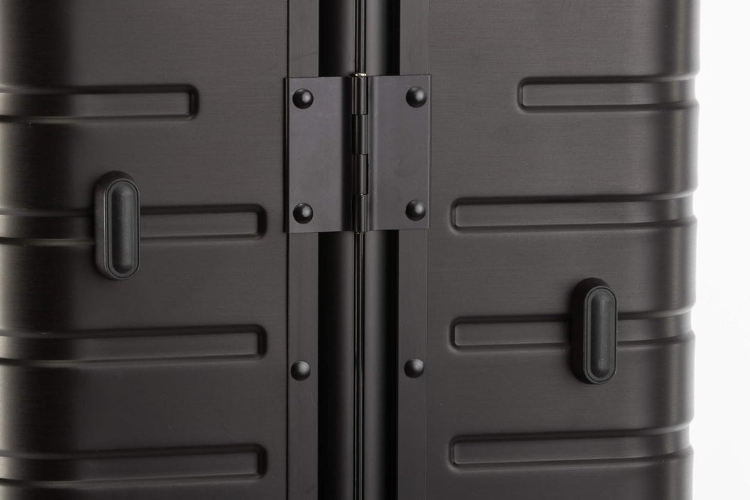 Travelhouse Oslo Alu Reisekoffer Schwarz S-55cm & L-75cm Hartschalenkoffer Reise Trolley Koffer Set