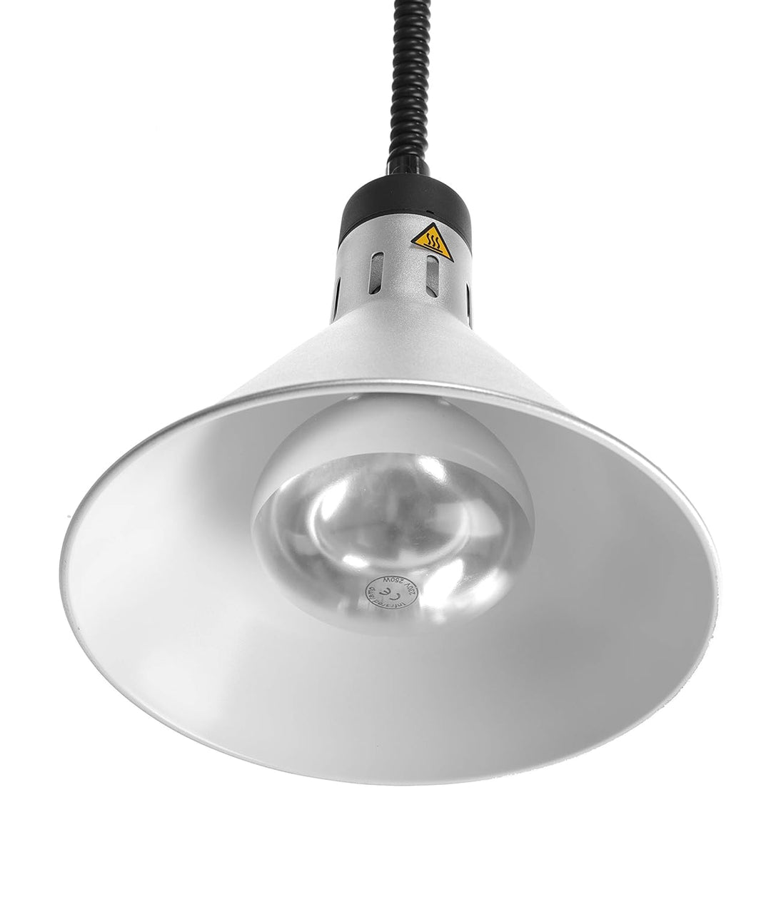 HENDI Wärmelampe, Inkl. Splitterfreie lampe, Höhenverstellbar, Konisch, Warmhalten von Speisen, Spei