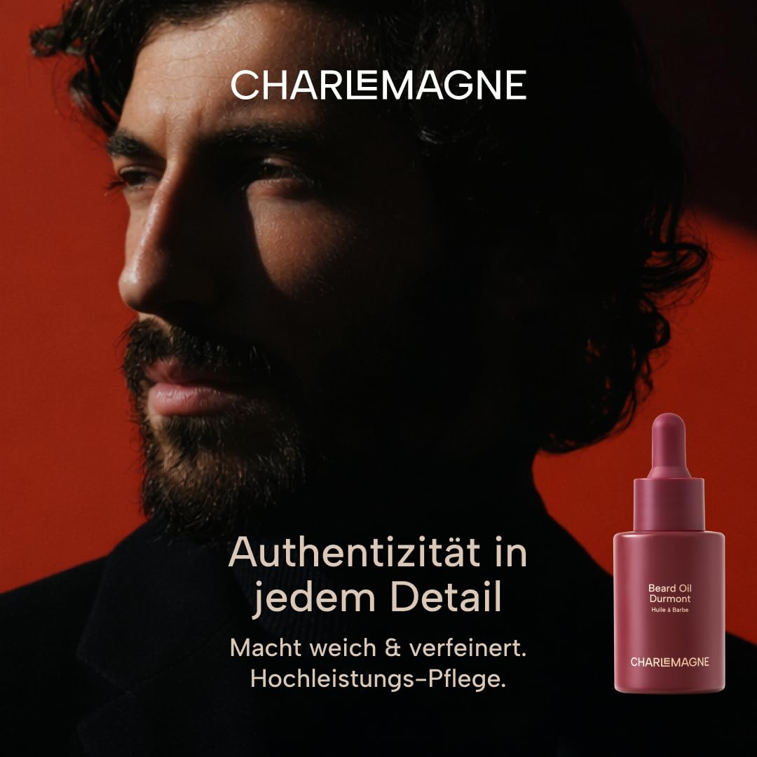 Charlemagne Bartöl für Männer – 30 ml, Durmont | Erdiger Traditioneller Duft, Bart-Conditioner &amp; Wei