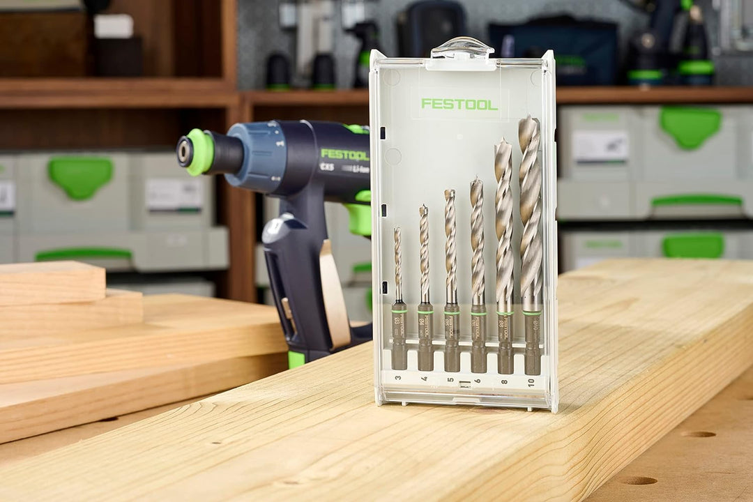 Festool Bohrerkassette BKS SYS3 D3-10 CE/W (mit Holzspiralbohrer mit Zentrierspitze)