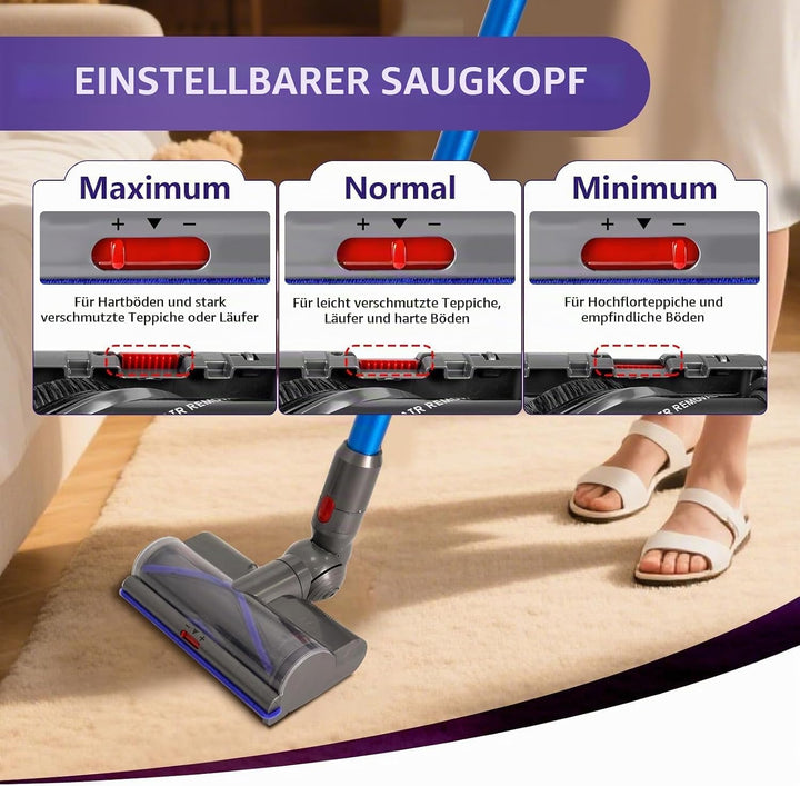 Torque Drive Bodendüse für Dyson V7 V8 V10 V11 V15 Anti-Tangle EinstellbareSaugkraft Elektrische Bod