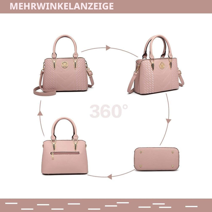 Miss Lulu Handtasche Damen,Exquisitem Handtasche Damen Mittelgross,Lychee Muster Tasche Damen,Hochwe