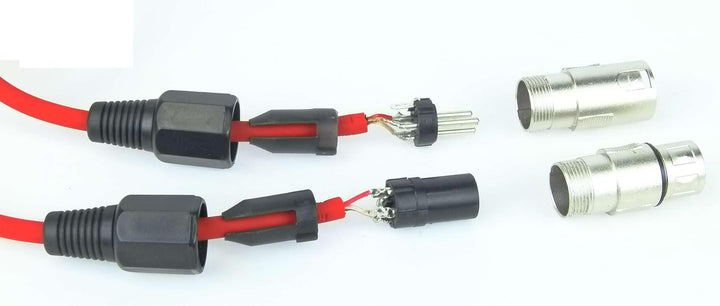 Paccs 10 Stück 5 m Mikrofonkabel Rot XLR Stecker male auf XLR Buchse female - Symmetrisch Audio Kabe
