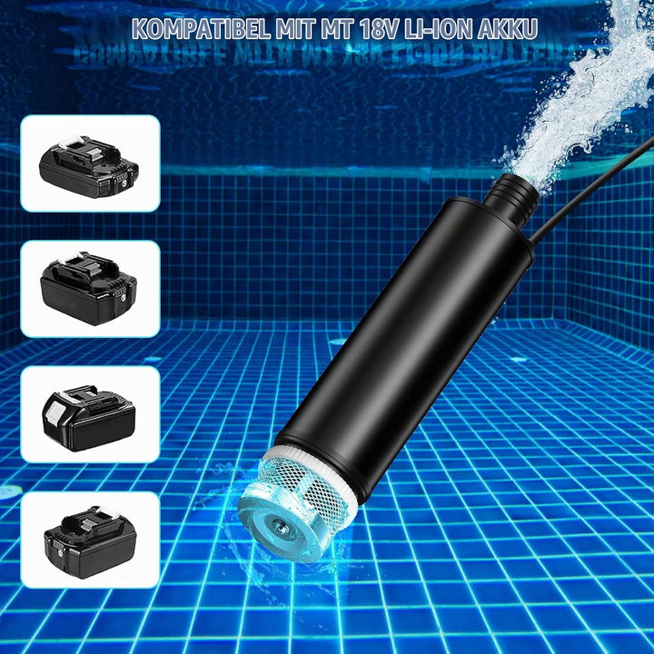 Mini-Wasserpumpe für Makita 18 V Li-Ionen-Akku, 635 GPH Kabellose Wassertransferpumpe für Pool, Gart