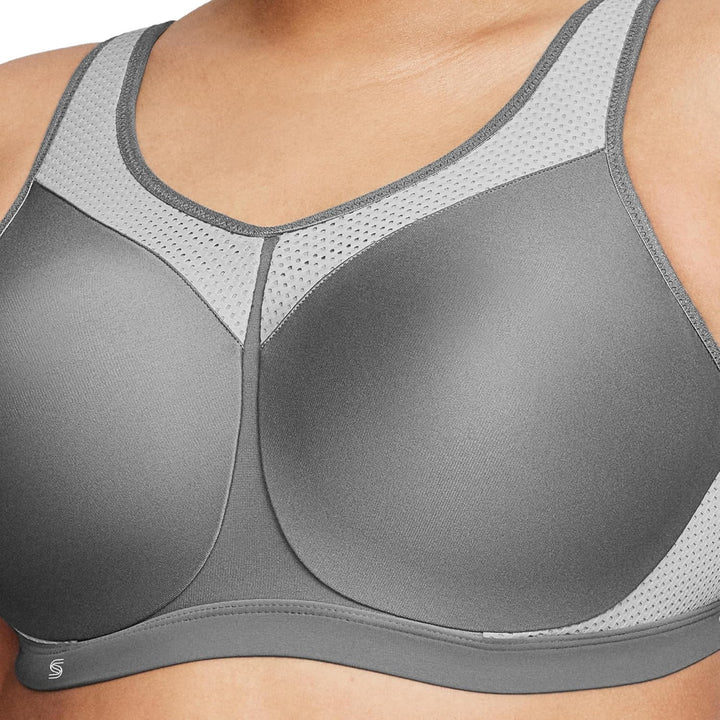 Glamorise Damen Sports Bra 80G Grau, 80G Grau
