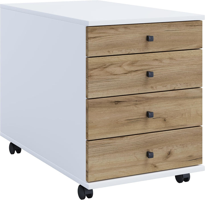 VCM Rollcontainer | Beistellcontainer mit Schubladen | Masse ca. H. 57 x B. 42 x T. 75 cm | Bürocont