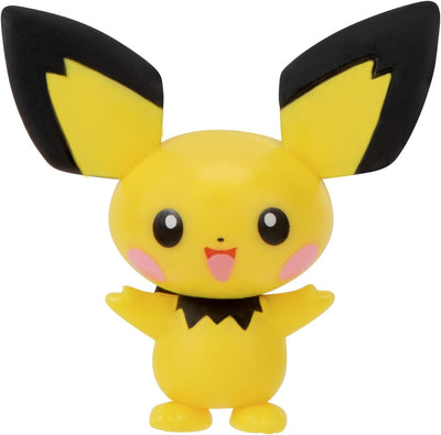 BANDAI - Pokémon – Evolutionspaket Pichu, Pikachu & Raichu – Figur Pichu 5 cm + Pikachu 8 cm + Figur