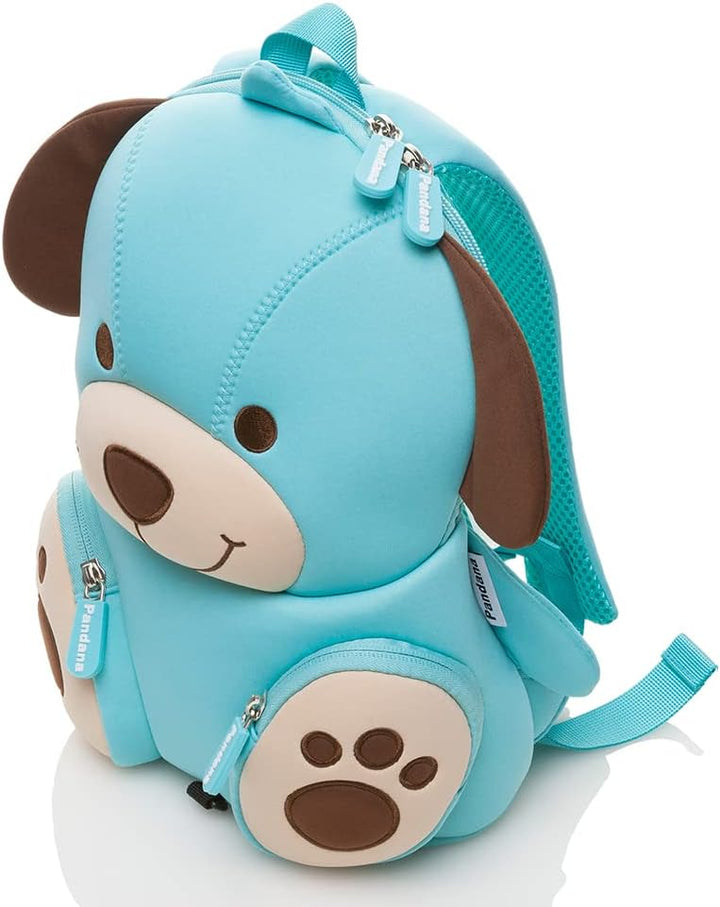 Pandana Kleiner Kinderrucksack Hubert Hund mit Brustgurt für Jungen und Mädchen im Kindergarten oder