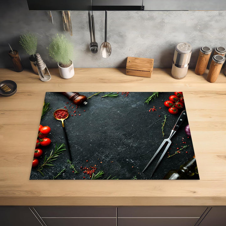 Herdabdeckplatte 70x52 cm Einteilig Herdabdeckung Abdeckplatte für Ceranfeld Abdeckung Induktionskoc