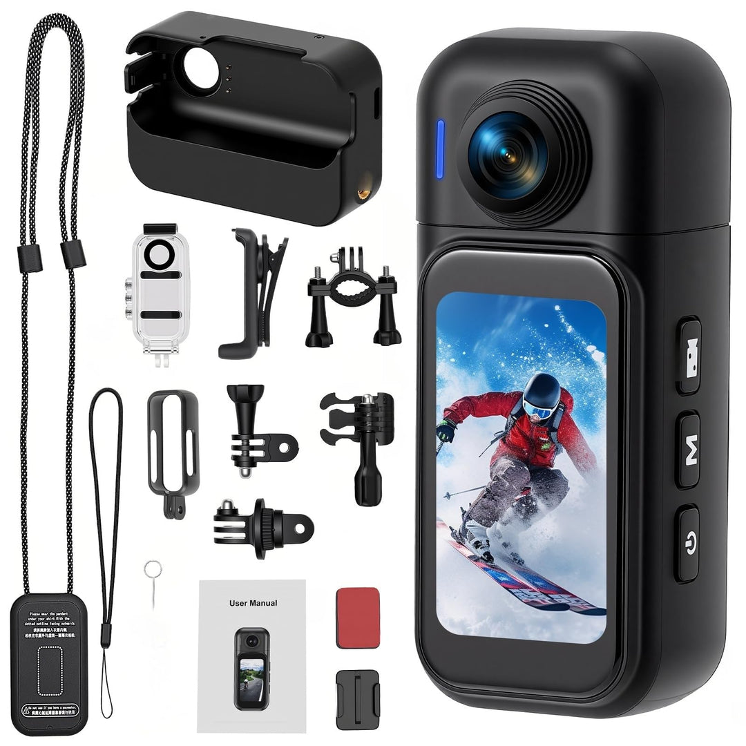 Action Kamera 4K 360° Motorrad Helm Cam