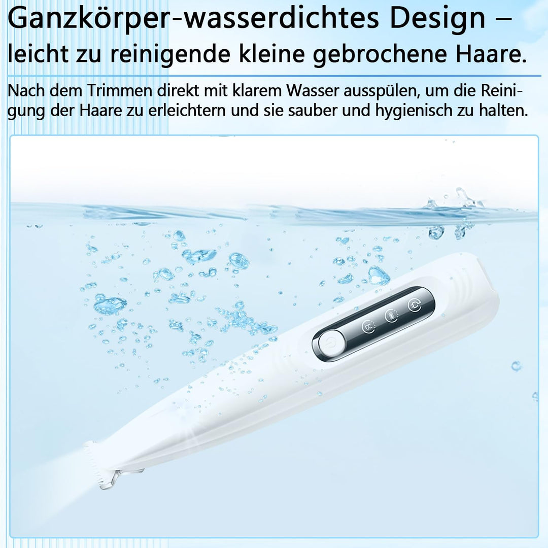 Mucek PawTrim Pro, Haustierhaarschneider mit LED-Licht, Pfotentrimmer für Hunde und Katze, Leise Hun