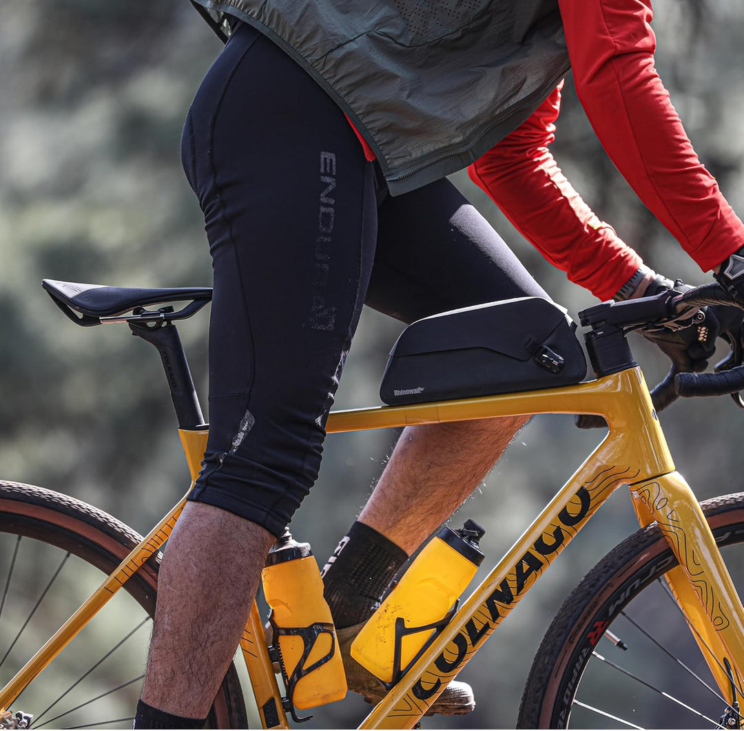 Fahrrad Oberrohrtasche Wasserdicht 1,3L Fahrrad Rahmentasche mit Magnetverschluss und Schraub- oder