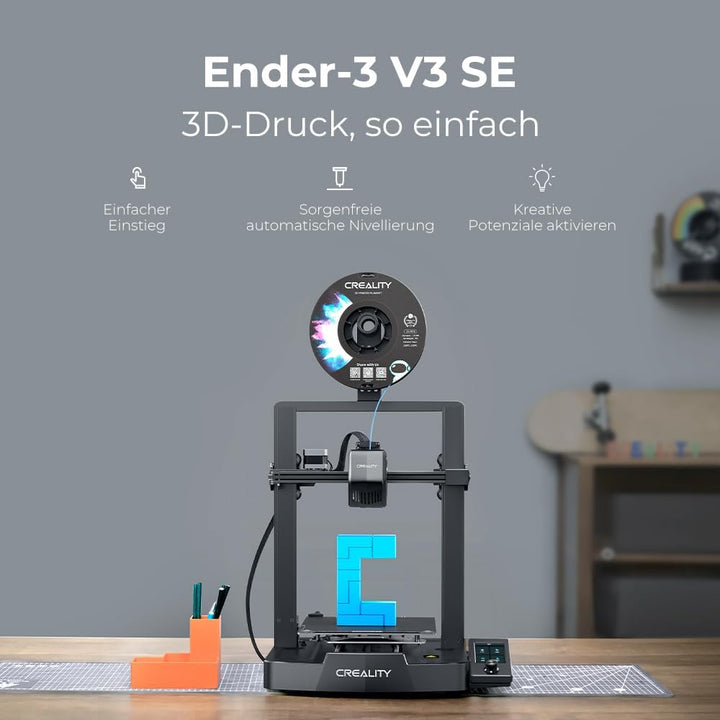 Creality Ender 3 V3 SE 3D Drucker, Einstiegs-3D-Printer CR Touch Auto-Nivellierung Sprite Direct Ext