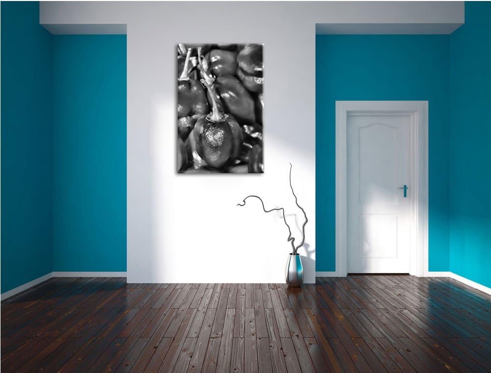 Pixxprint kleine Chilischoten als Leinwandbild | Grösse: 100x70 | Wandbild| Kunstdruck | fertig besp