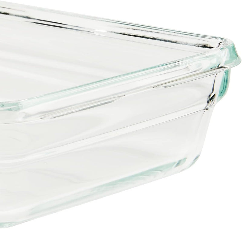 Emsa N10508 Clip & Close Glas Frischhaltedosen-Set 3-teilig | 0,18/0,45/1,3 L | stapelbar | gefrierf