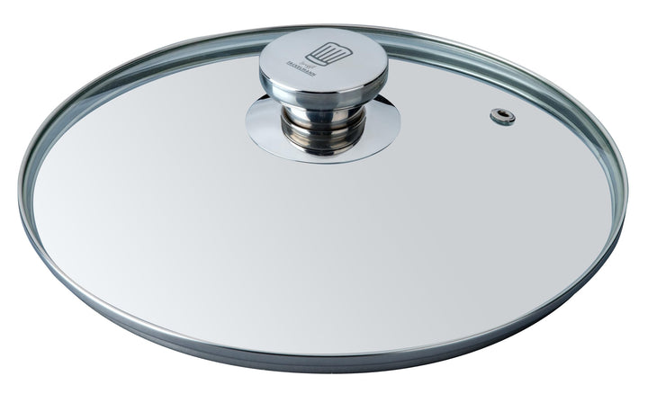 FACKELMANN Chefkoch Premium Pfannenglasdeckel ø24cm - Edelstahl Knauf, Spülmaschinenfest, Ideal für