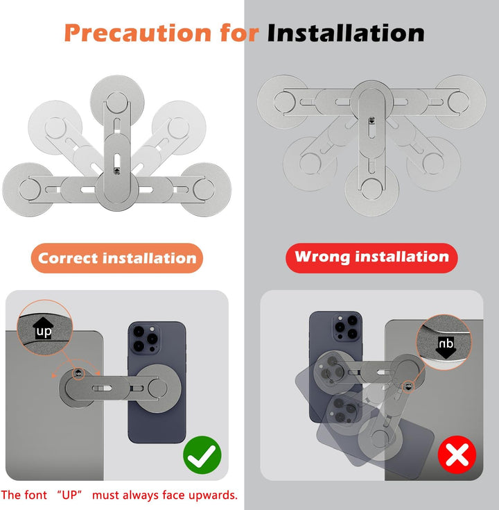 Magnetische Laptop Handy Ständer [110° Faltbar & 180° Einstellbare], Metall Handyhalterung Kompatibe