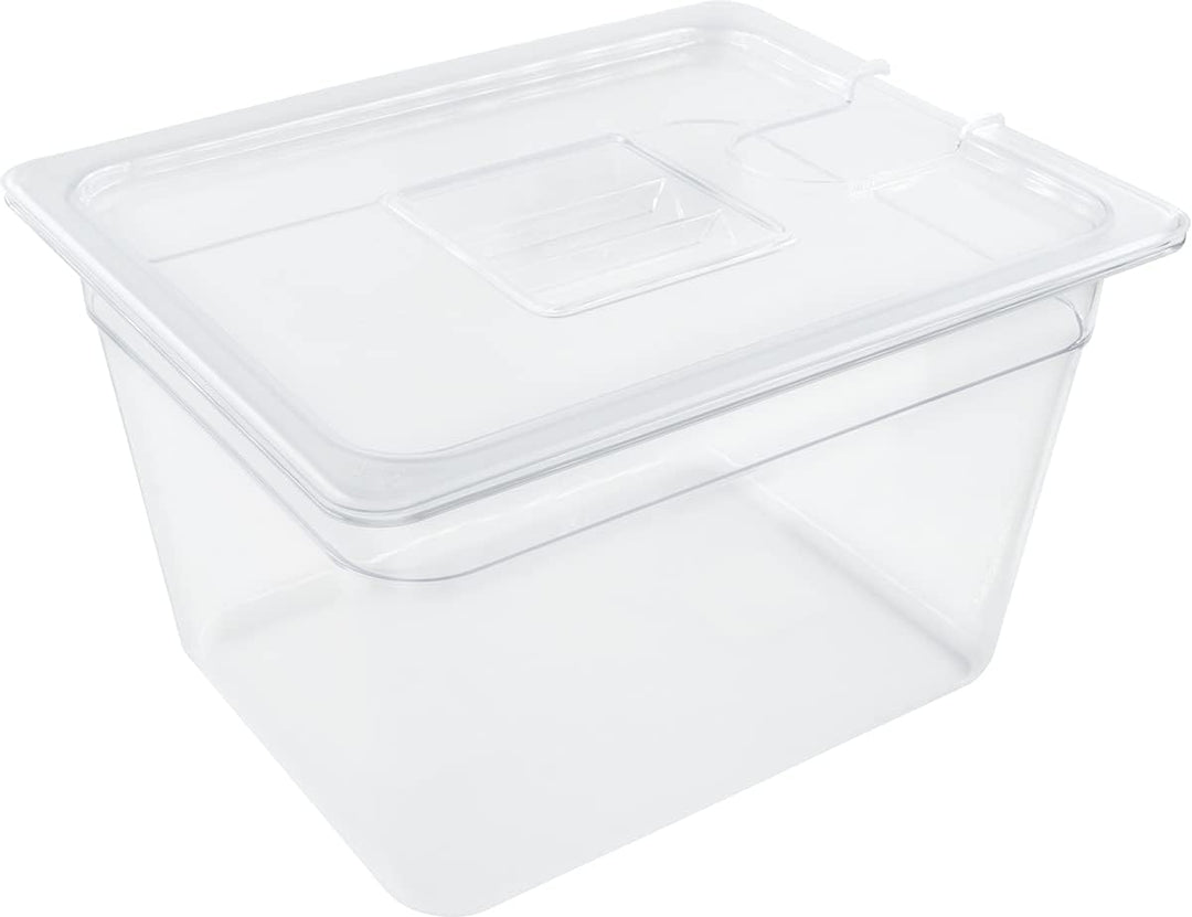 Heidenfeld SVS11 Sous Vide Garer Behälter - Extra gross 32.0 x 26.5 x 20.0 cm - Deckel - Rack - Behä