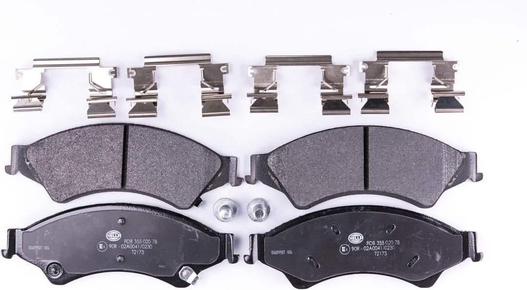 HELLA PAGID 8DB 355 020-781 Bremsbelagsatz - T2173 - Dicke/Stärke: 16.4mm - mit akustischer Verschle