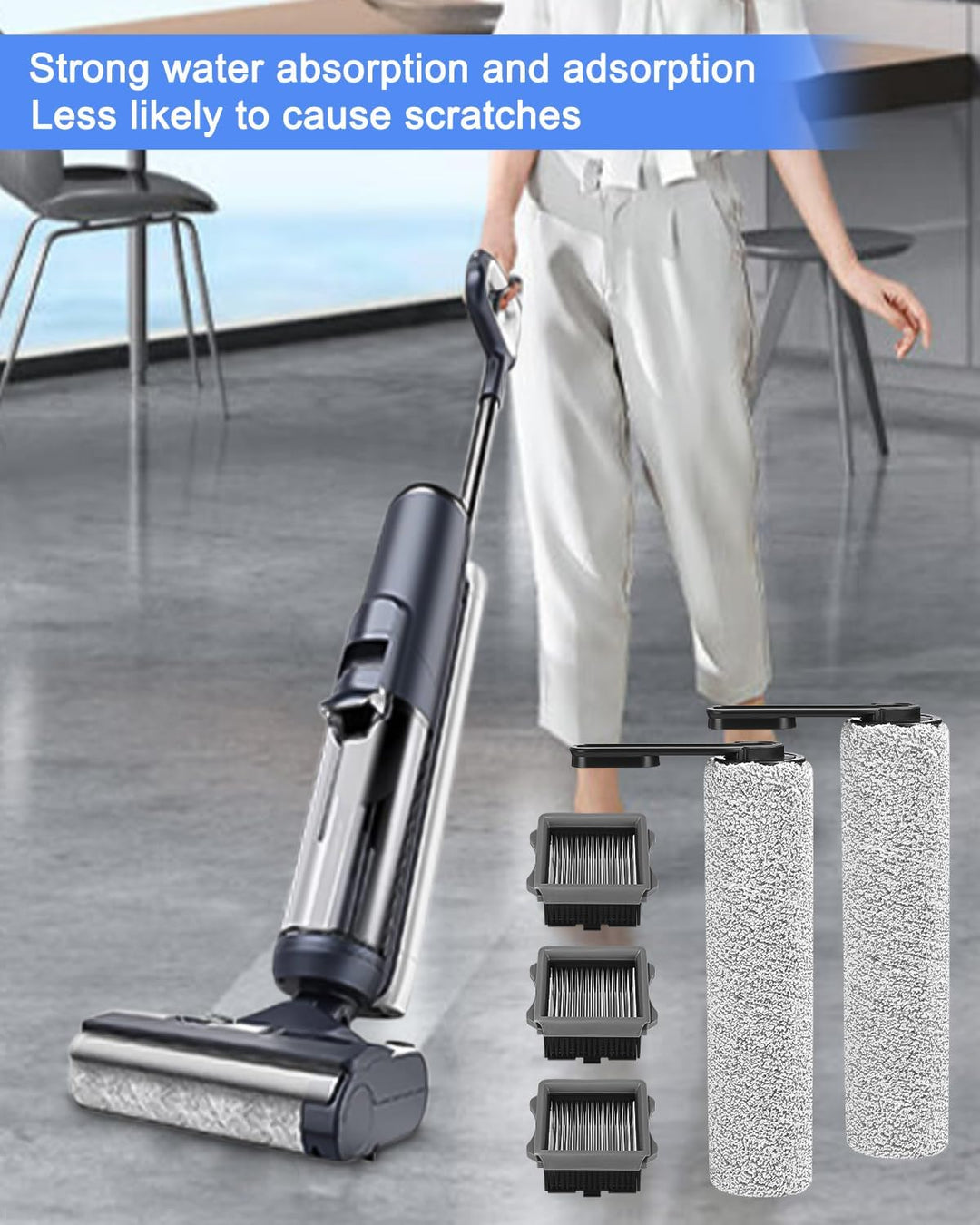 Toaren 6 Stück Zubehörset für Tineco Floor One S5/S5 Pro/S5 Pro 2/S5 Extreme Zubehör Set,Ersatzbürst