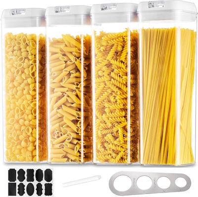 Vorratsdosen Aufbewahrungsbox Küche Vorratsbehälter Aufbewahrung: 4 Stück Luftdichte Pasta Behälter