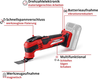 Einhell Akku-Multifunktionswerkzeug Varrito Power X-Change (Li-Ion, 18 V, 22.000 bis 40.000 min^-1,