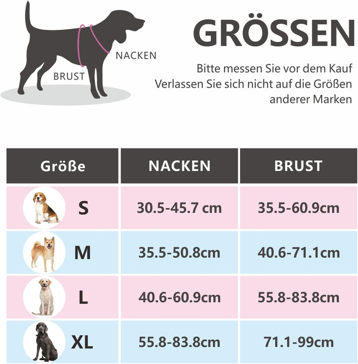 PHOEPET No Pull Hundegeschirr Verstellbares Hundewestengeschirr für den täglichen Spaziergang mit Sc