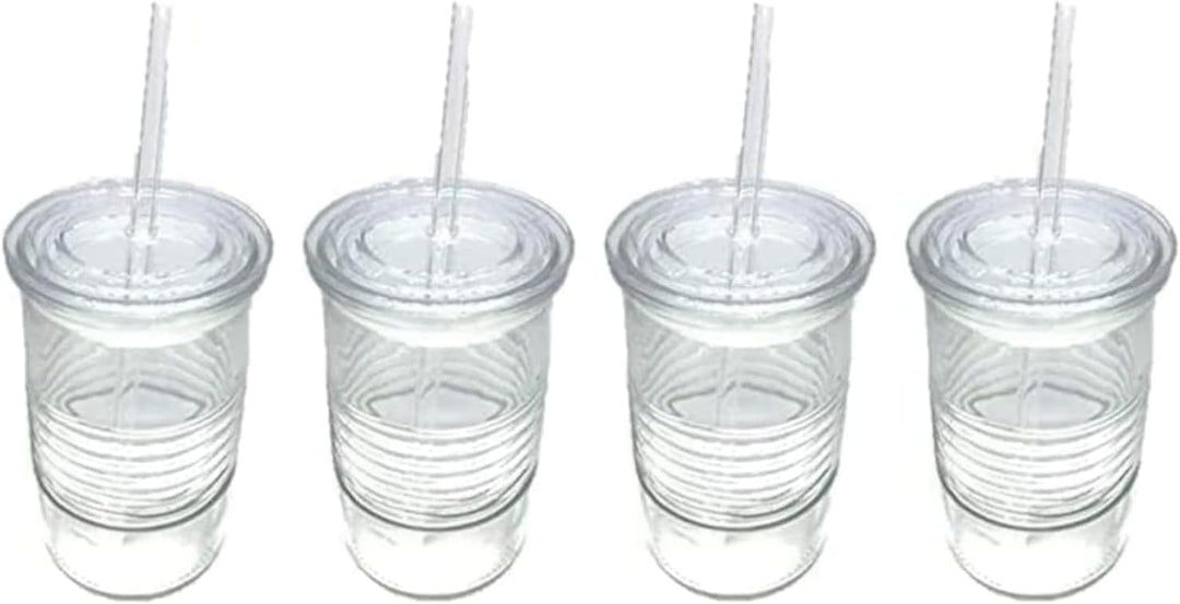 Picknick-Set, 30 L Kühlkorb mit Aluminiumrahmen, 4 Gläser mit Deckel & Strohhalm, 1-L-Karaffe, Eiswü