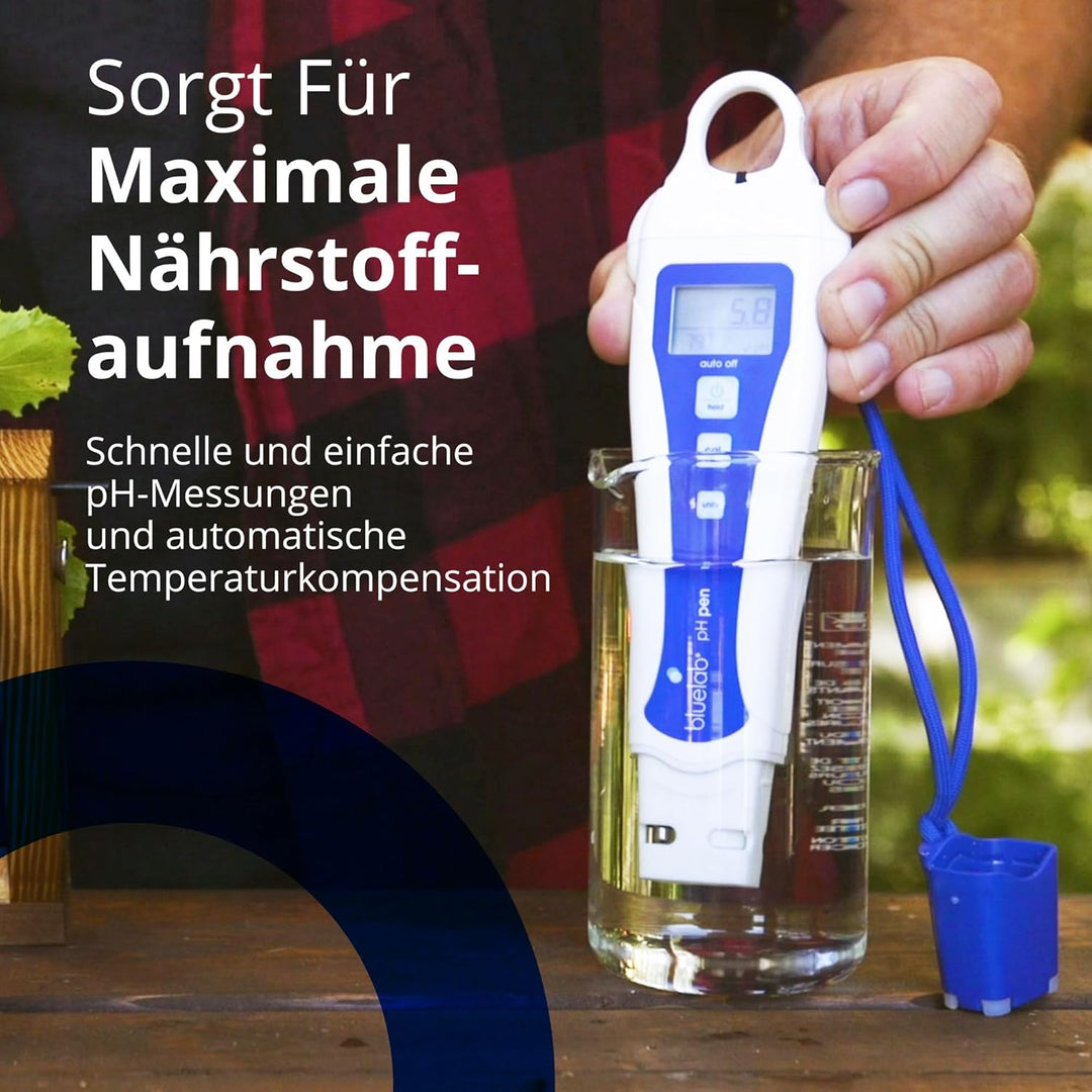Bluelab pH Pen - Genau bis ±0,1 pH, langlebig, wasserdicht, schwimmfähig, schnell, stabil, Doppelson
