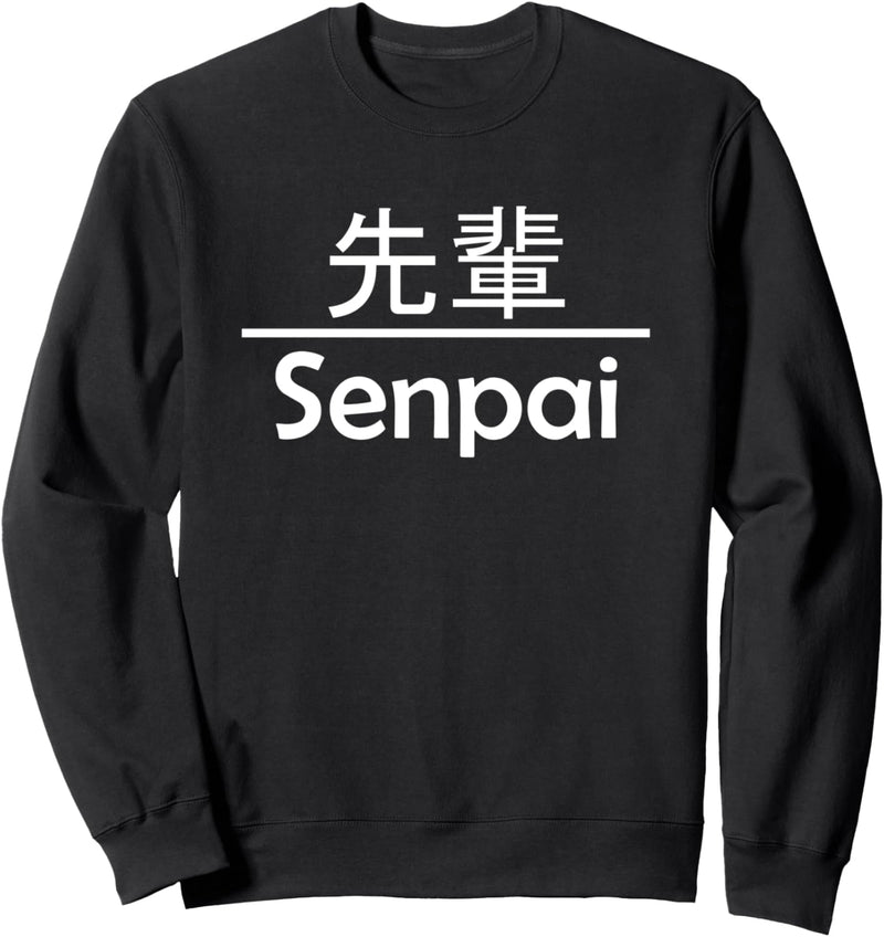 Senpai in Kanji - Cooles Anime Japanese Nerd Sweatshirt
