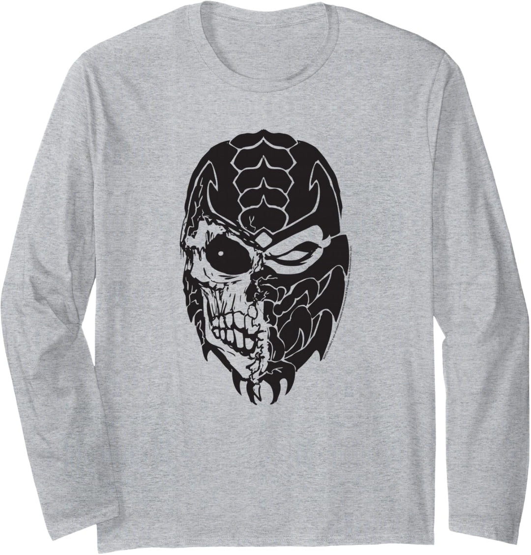 Mortal Kombat 9 Scorpion Skull Icon Langarmshirt
