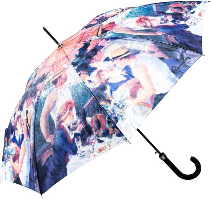 LUCKYWEATHER Regenschirm Stockschirm Damen/Herren Motiv Früchstück der Ruderer Auf-Automatik I Stock